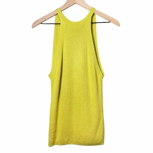 Contemporaine Green High Neck Sweater Tank Top Women’s Petite Size S - Picture 2 of 9